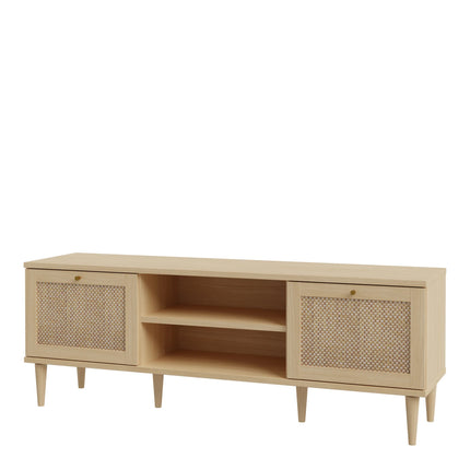 Calasetta - 2 Door 2 Shelf TV Unit in Rattan