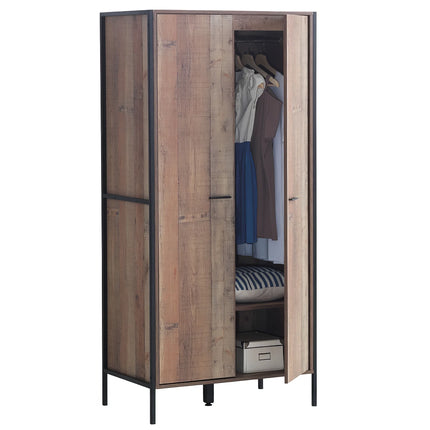 Stretton - 2 Door Wardrobe - Rustic Oak