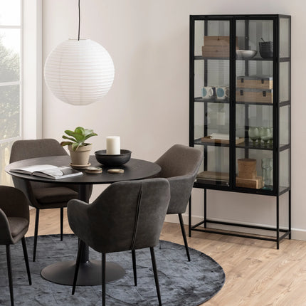 Seaford - Tall Metal 2 Door Display Cabinet