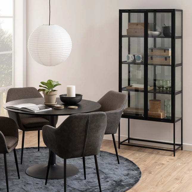 Seaford - Tall Metal 2 Door Display Cabinet