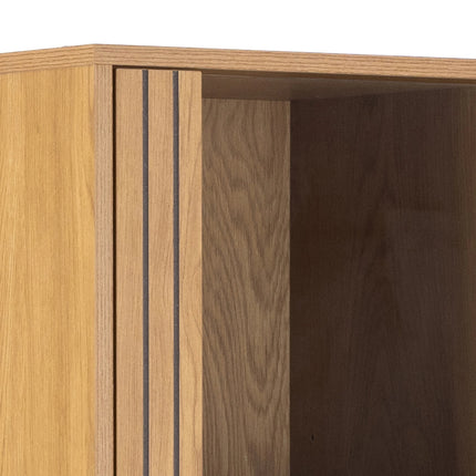 Jaipur Display Cabinet With 4 Doors and 6 Shelves in Wild Oak
