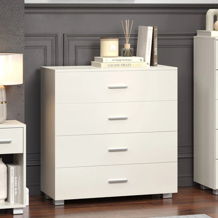 Lido - Chest of Drawers - 4 Drawer White Modern