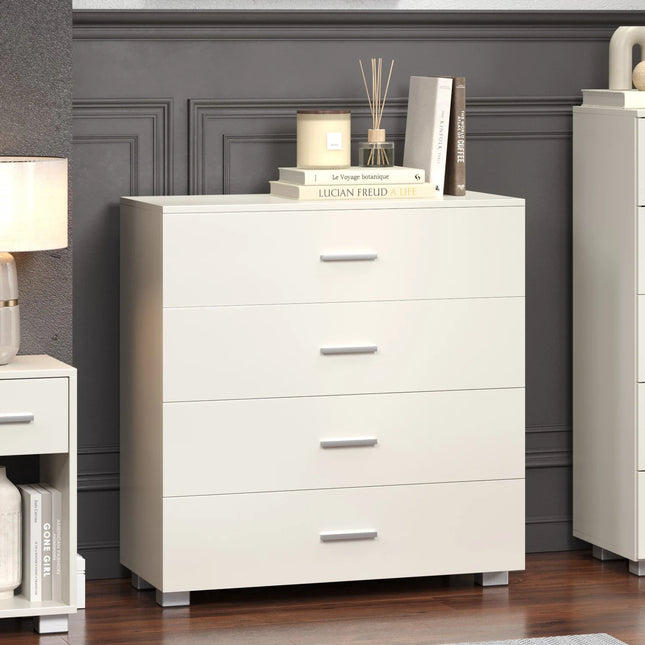 Lido - Chest of Drawers - 4 Drawer White Modern