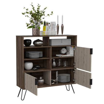 Nevada - Sideboard - 3 Door Industrial & Hairpin Legs