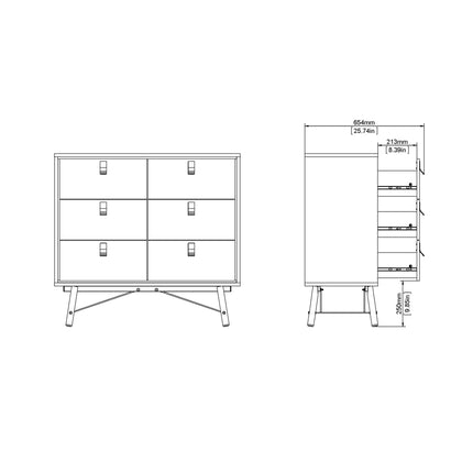 Ry - Double Chest of Drawers 6 Drawers