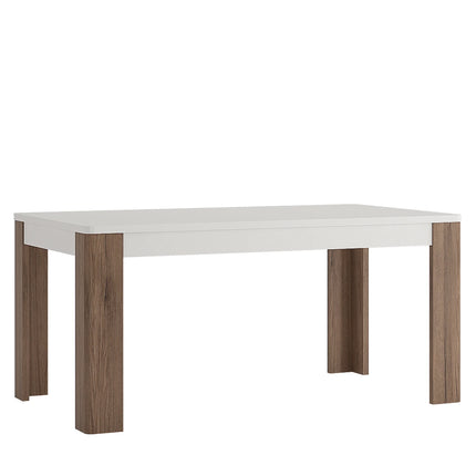 Toronto - 160cm Dining Table In White and Oak