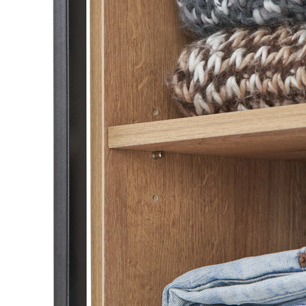 Claire - 8 Shelf Open Wardrobe - Riviera Oak