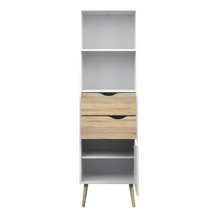 Oslo - Bookcase 2 Drawers 1 Door