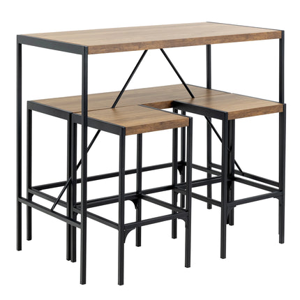 Bahamas - Bar Table Set in Black and Oak
