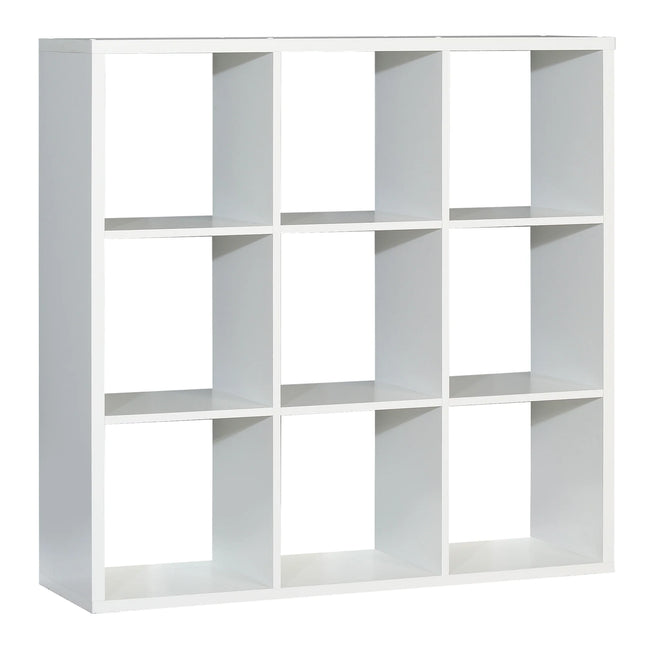 Mauro 3x3 Storage Unit – 9-Cube Square Shelving, Choice Of Finishes