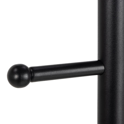 Aspen Coat Rack Metal Black Powder Coated 170cm