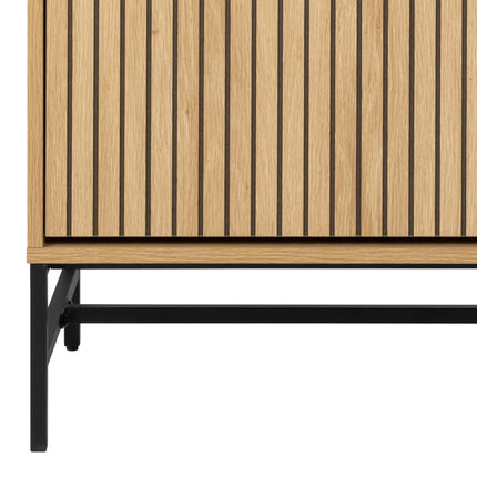 Albany Shoe Cabinet 4 Door Oak Effect Industrial 99cm Wide