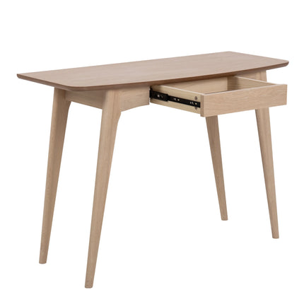 Woodstock 1 Drawer Desk in Oak with White Pigmented Oiled Finish