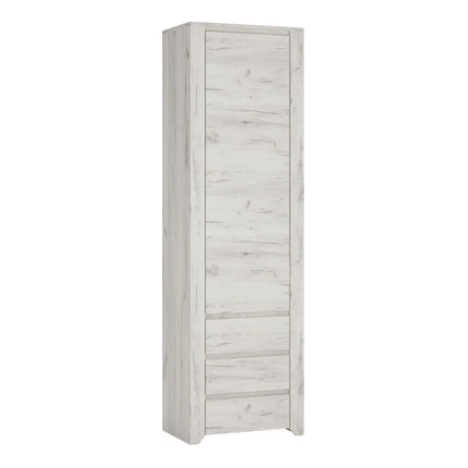 Angel - Tall Narrow One Door 3 Drawer Narrow Cupboard