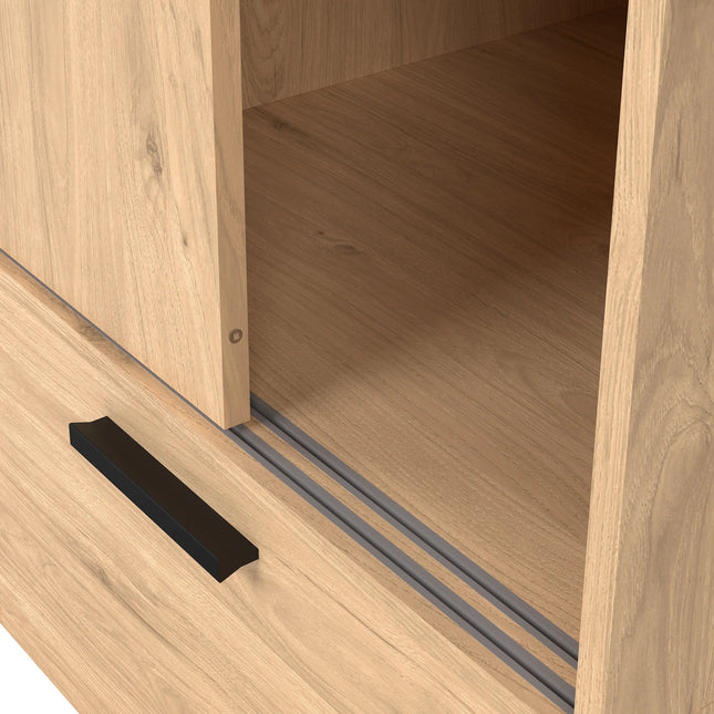 Line 2-Door 2-Drawer Wardrobe With Sliding Doors – Choice Of Finishes