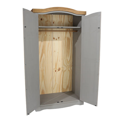 Corona - Wardrobe - 2 Door Traditional with Exposed Hinges