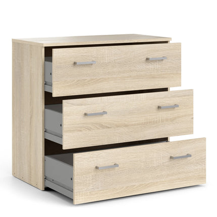 Space - 3 Piece Bedroom Set, Bedside, Chest and 2 Door 1 Drawer Wardrobe