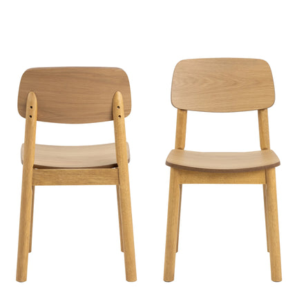 Barlow - Dining Chair in Matt Oak Set of 2