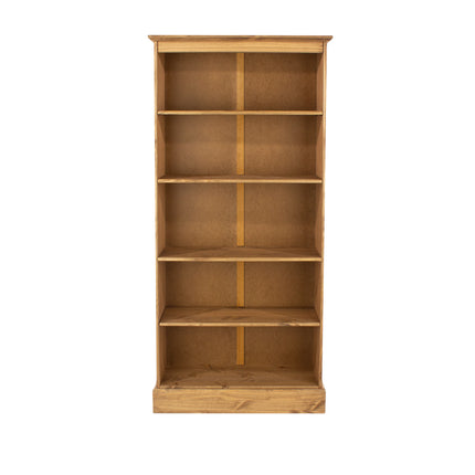 Cotswold - Bookcase - 5 Shelf Tall Antique Waxed Pine