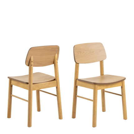 Barlow - Dining Chair in Matt Oak Set of 2