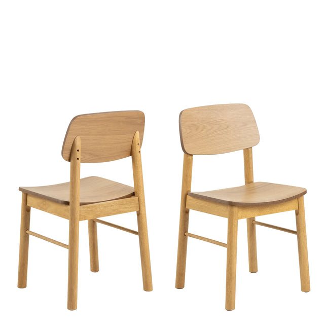 Barlow - Dining Chair in Matt Oak Set of 2
