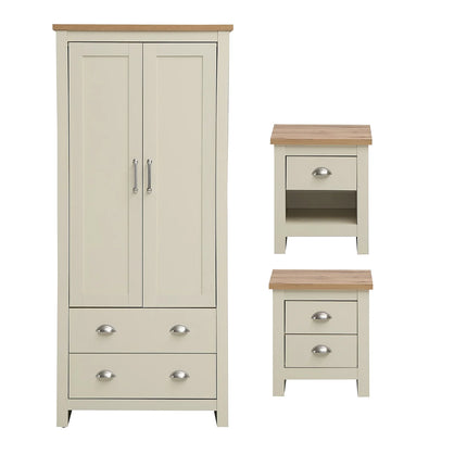 Lisbon - 2-Piece Set - 2-Door Wardrobe & 2-Drawer Bedside
