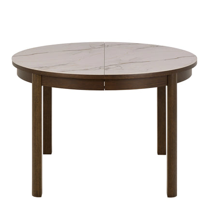 Southampton Round Extendable Dining Table in Cream Ceramic 120x75cm