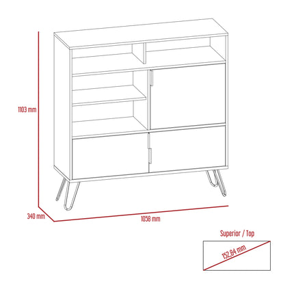 Nevada - Sideboard - 3 Door Industrial & Hairpin Legs