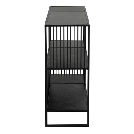 Strington - Bookcase with 2 Shelves in Black
