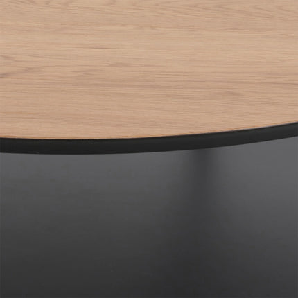 Goldington Round Coffee Table With Oak Or Marble Effect Top