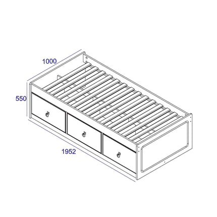 Corona - Single Bed - 3 Drawer with Underbed Storage