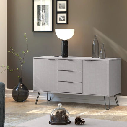 Augusta - Sideboard - 2 Door 3 Drawer Grey & Hairpin Legs