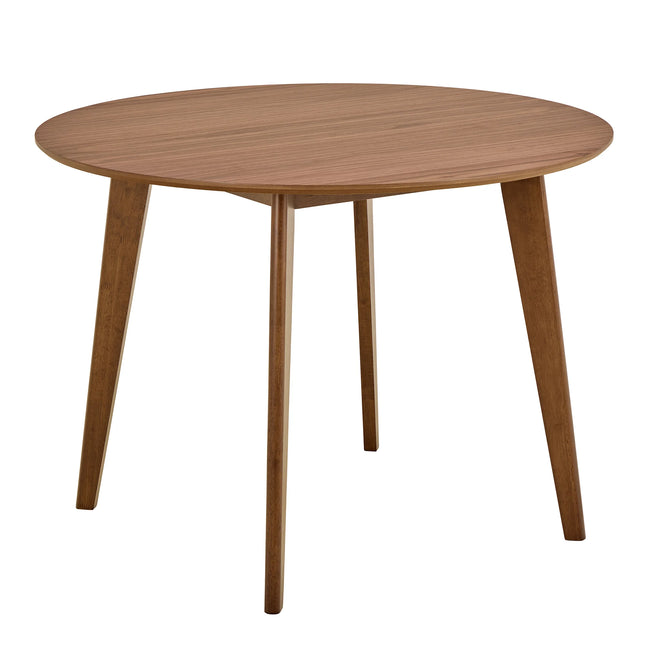 Roxby Round Dining Table 120x76cm in Walnut, Matt Black & Matt Oak
