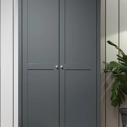 Como - Wardrobe - 2 Door Blue Panelled