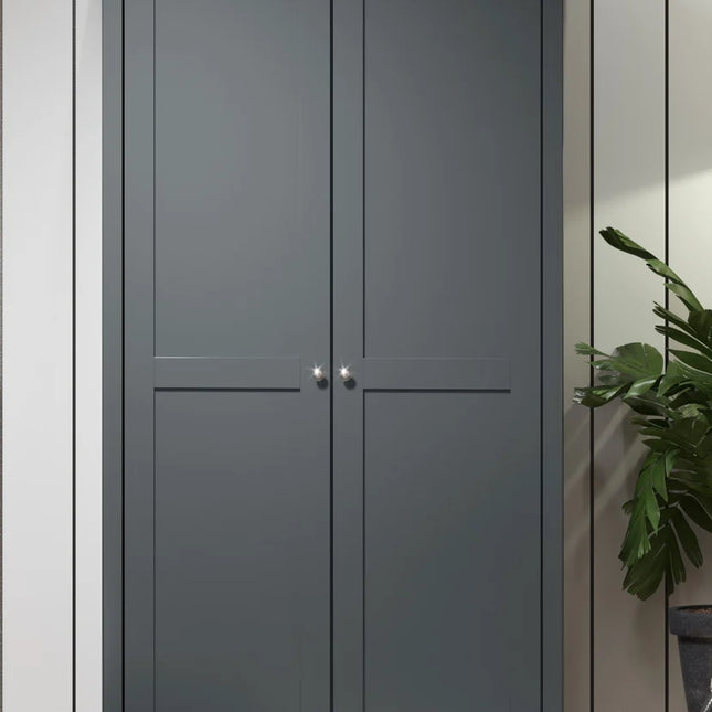 Como - Wardrobe - 2 Door Blue Panelled