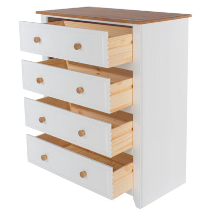 Capri - Chest of Drawers - 4 Drawer & Antique Waxed Pine Top