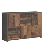 Concrete Optic Dark Grey & Vintage Wood