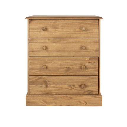 Cotswold - Chest of Drawers - 4 Drawer Antique Waxed Pine