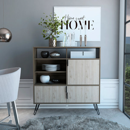 Nevada - Sideboard - 3 Door Industrial & Hairpin Legs
