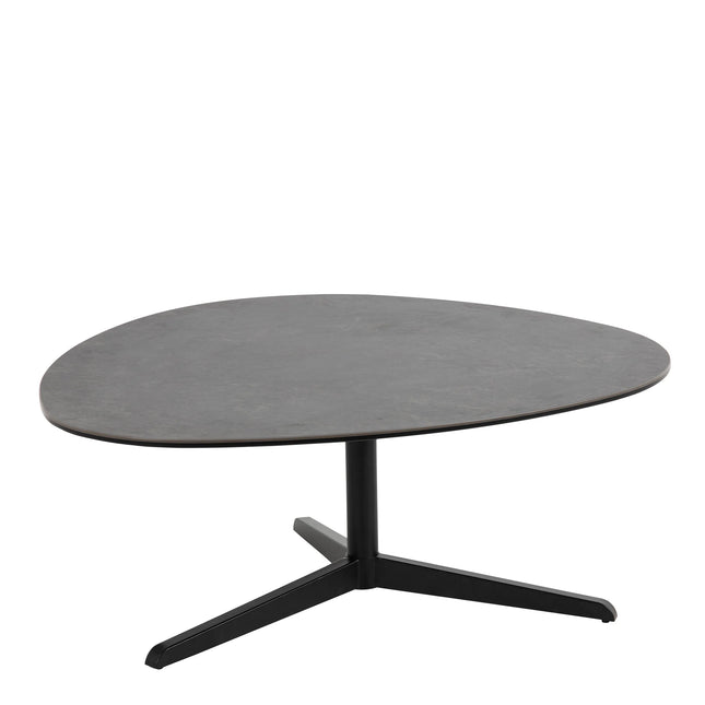 Barnsley Black Ceramic Coffee Table with Matt Black Steel Base