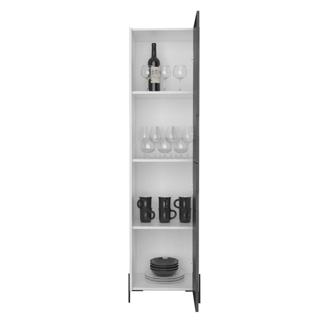 Dallas - Bookcase - 2 Door with Square Metal Legs