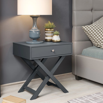 Options - Bedside Cabinet - 1 Drawer & X-Shaped Legs