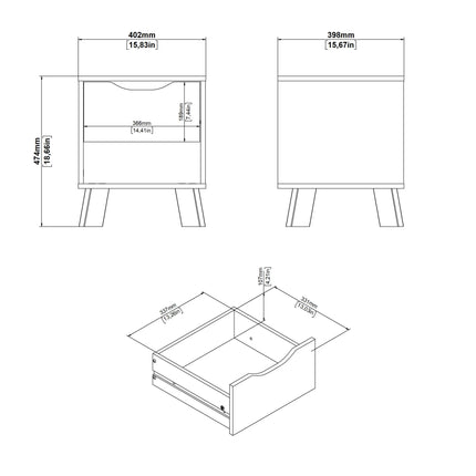 Ikast - Nightstand 1 Drawer