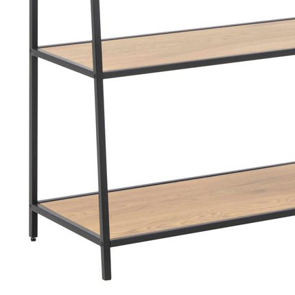Seaford - Black Metal Ladder Bookcase with 5 Shelves