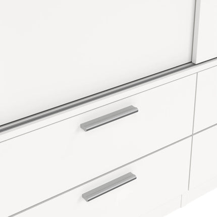 Line - Wardrobe with 2 Sliding Doors and 4 Drawers