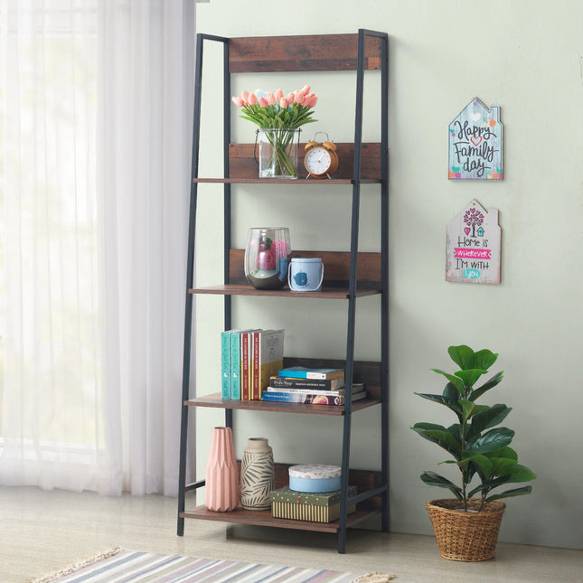 Abbey - Large Ladder Bookcase - 4 Shelves