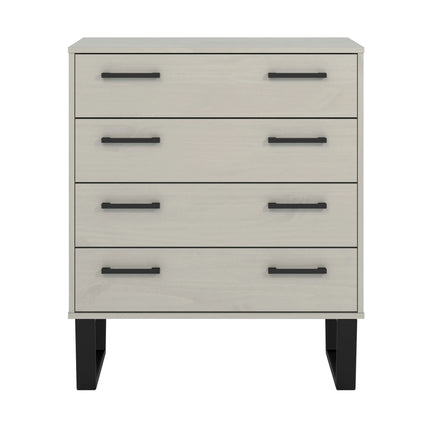 Texas - Chest of Drawers - 4 Drawer Industrial & Black Metal Legs