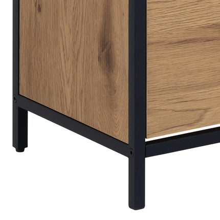 Seaford - Shoe Cabinet in Black and Oak