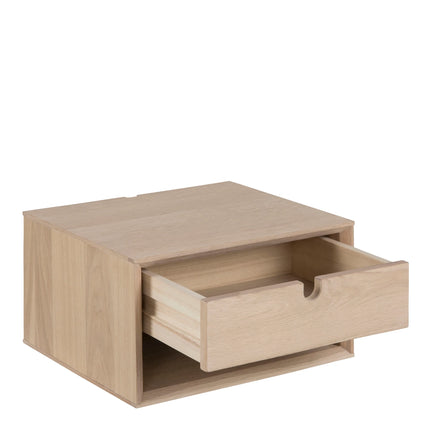 Century 1 Drawer Wall Mounted Bedside with Small Shelf