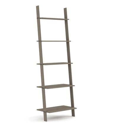 Corona Grey - Ladder Bookcase - 5 Shelf Wax Pine